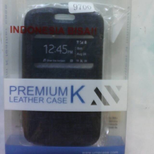 Leather case flip cover view original ume blackberry 9700