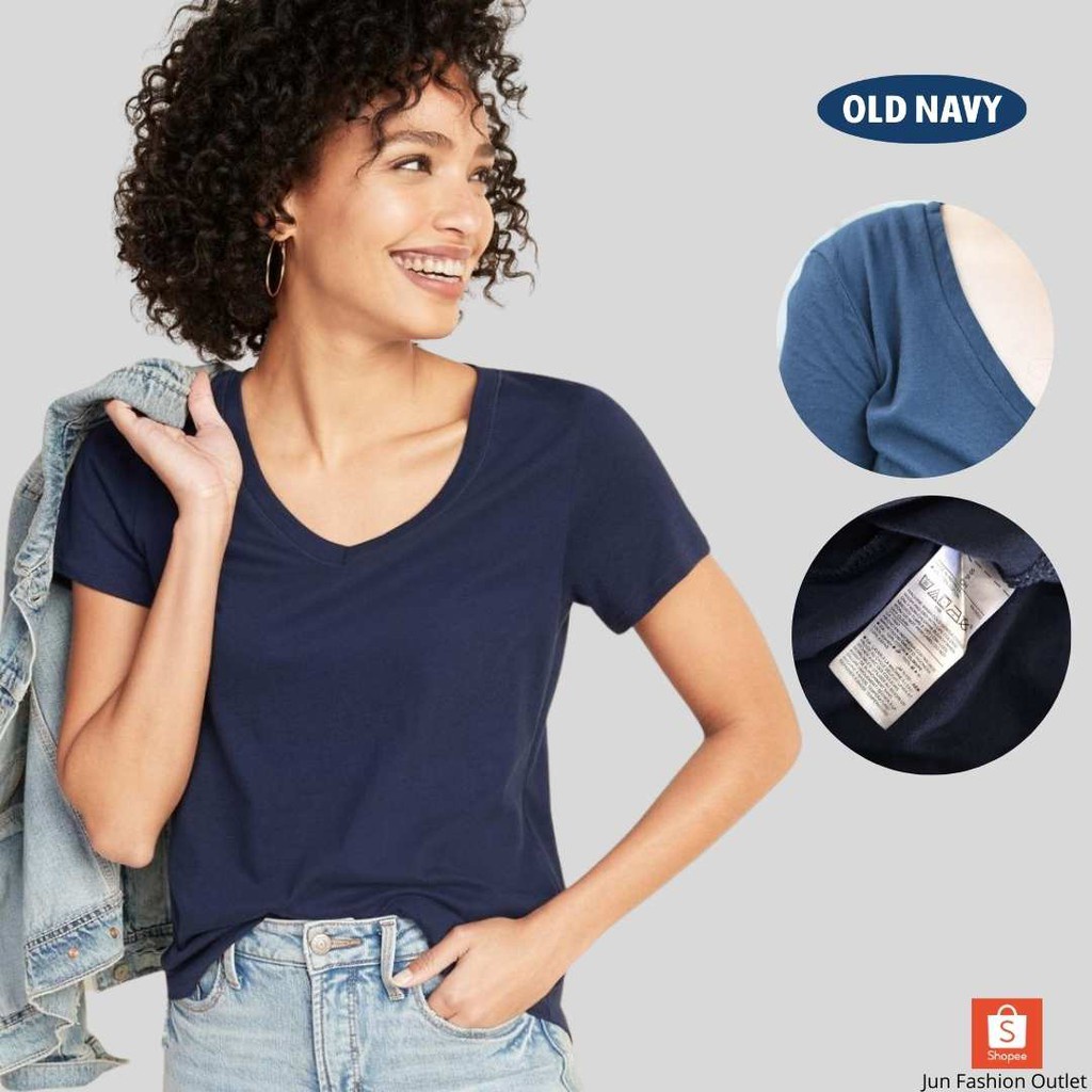 OLD NAVY - Kaos Lengan Pendek Polos Wanita Original Premium Pakaian Branded Sisa Ekspor