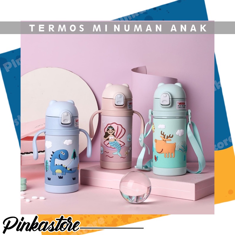 Tremos Mini Termos Air Panas Anak Panas Dingin Kualitas Premium Stainless Steel Tritan & BPA Free
