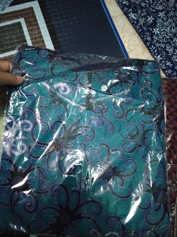 Tey-17 Batik Wanita Asj Sa Hrb026 Kenongo Kemeja Tosca Pendek