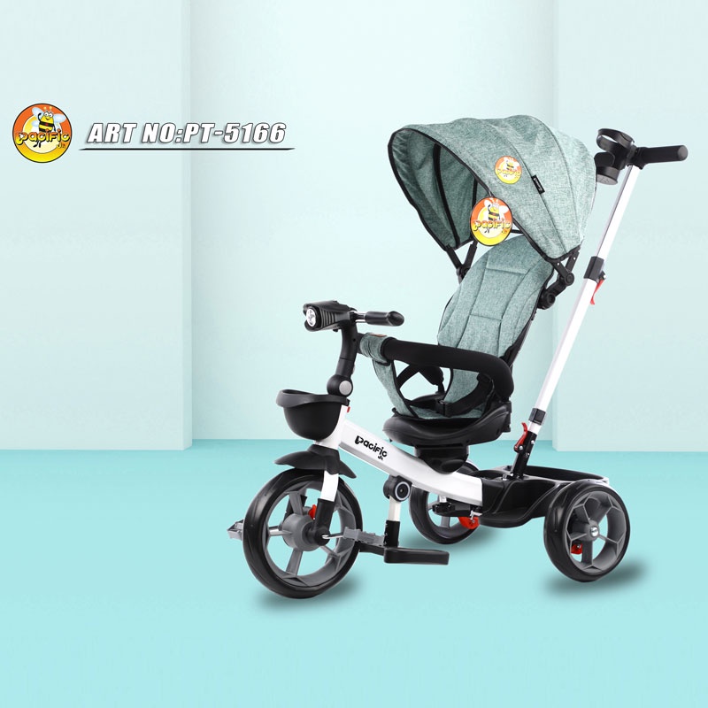 Sepeda Anak Bayi Balita Dorong Roda 3 Tricycle Pacific PC5166 Kursi Bisa Berputar-2