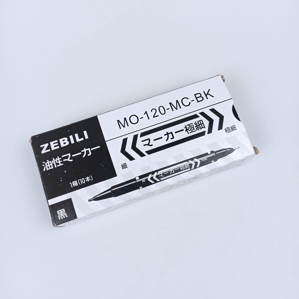 ZEBILI Spidol Permanen Serbaguna Dual Head Marker Waterproof 10 PCS - DH100