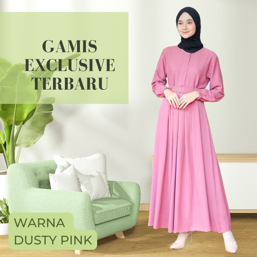 Gamis Polos Dusty Pink Malaysia Terbaru Baju Gamis Mewah Jumbo Gamis Ibu Ibu Abaya Gamis Jumbo Premi