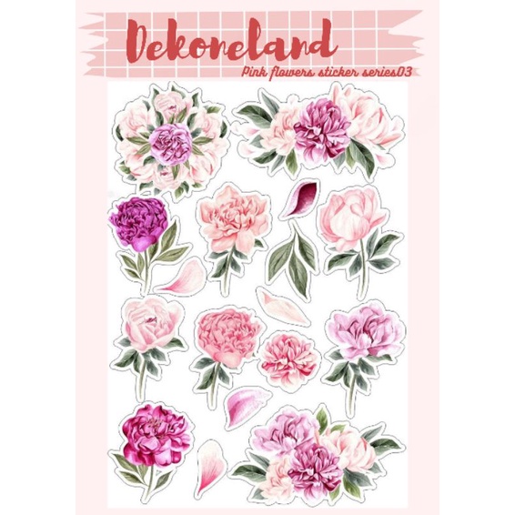 

pink flowers sticker series03, aesthetic pink sticker