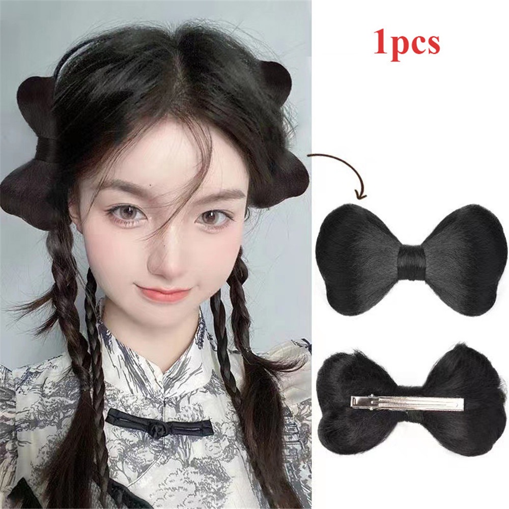 1pc Jepit Rambut Model Pita Y2K Bahan Benang Sintetis Untuk Wanita