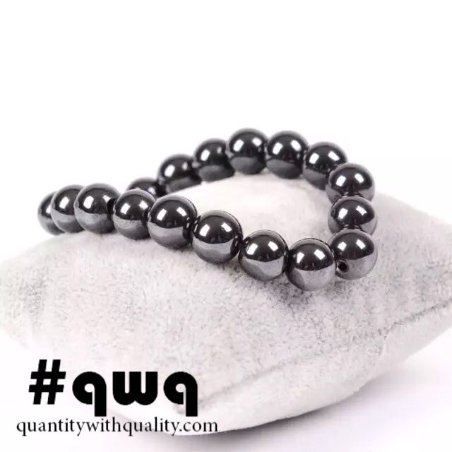 gelang batu hematite blustin badar besi natural healing yoga shambala aksesoris supplier grosir