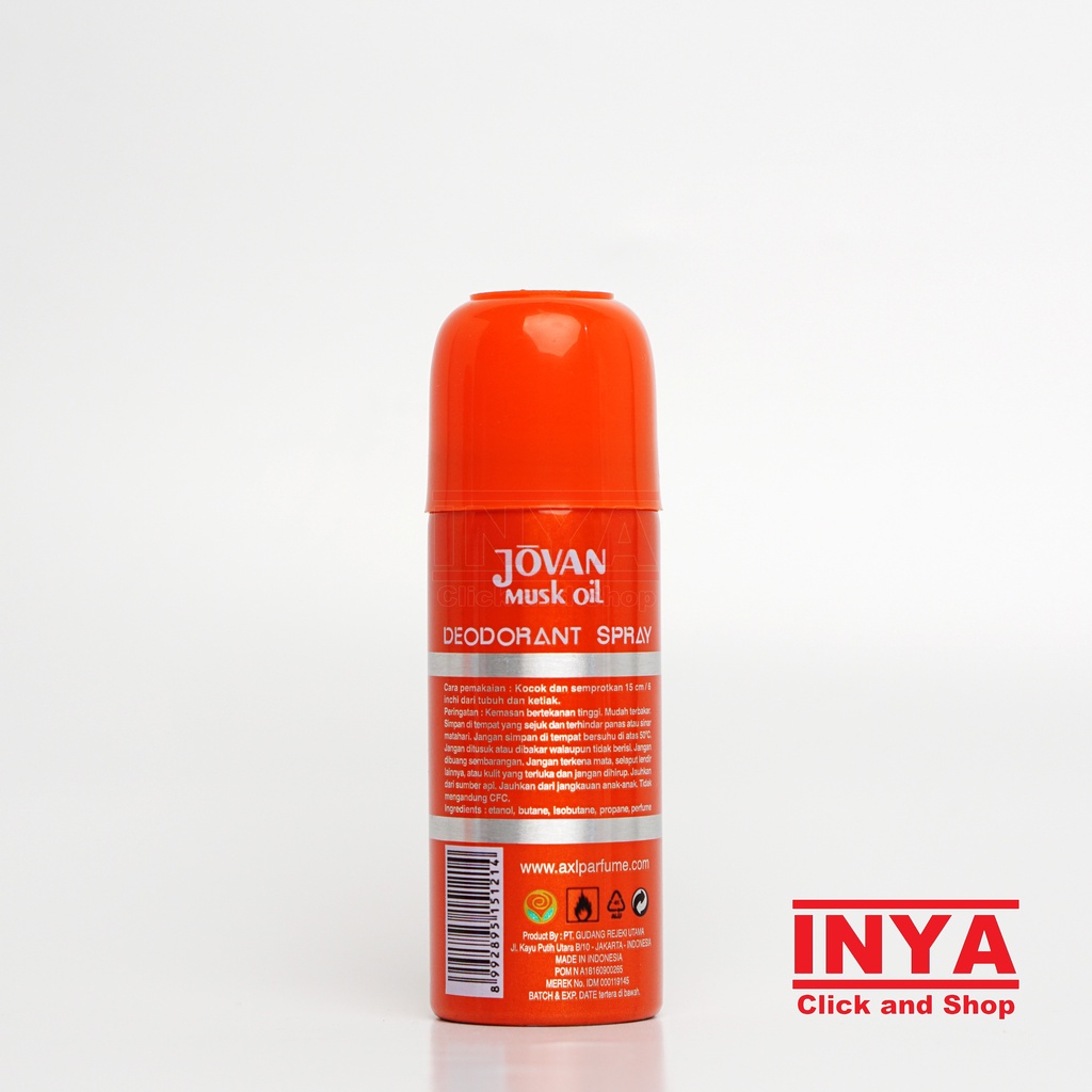 JOVAN MUSK OIL DEODORANT PARFUME SPRAY 30ml