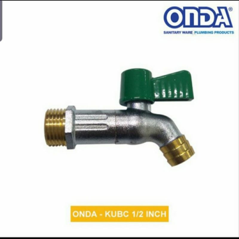 Kran Tembok Kuningan 1/2" Onda - Kran Onda Kuningan 1/2" - Kran Air Onda 1/2"