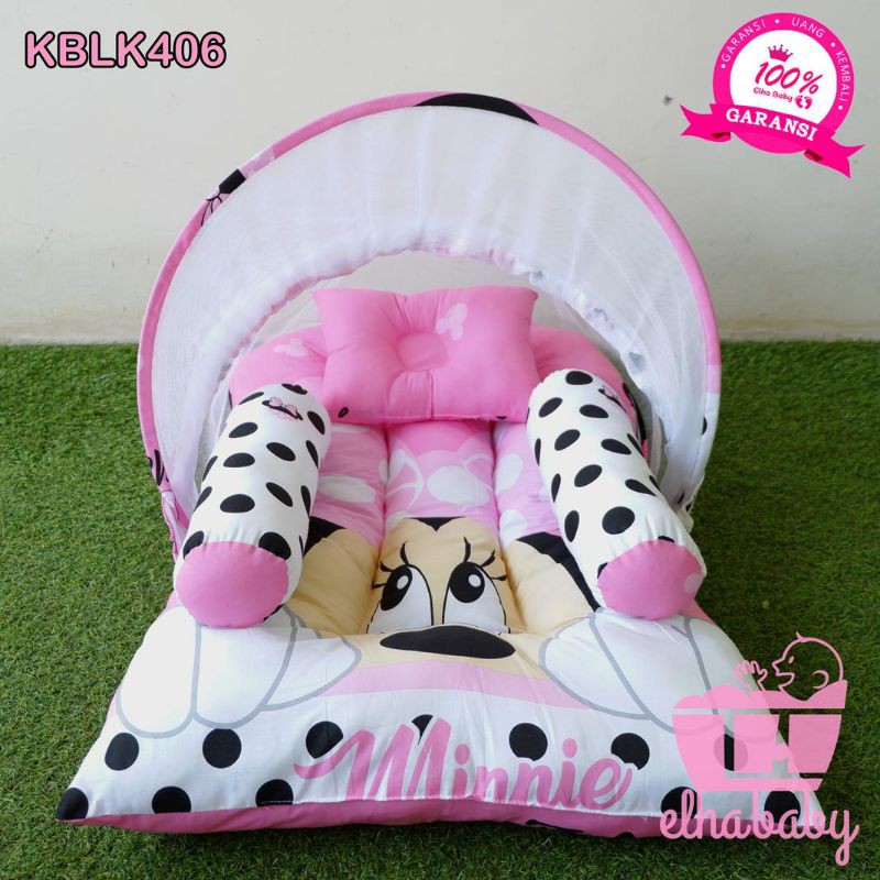 Kasur Bayi lipat berkelambu/Tempat tidur bayi babybess / KASUR/ babybess / KASUR LIPAT /kelambu 136