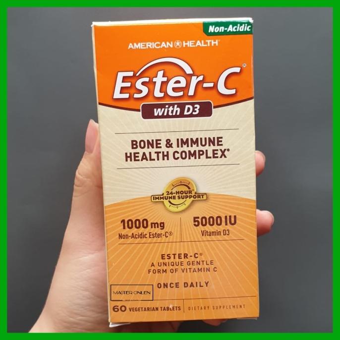 Ester C 1000 mg + D3 5000 iu American Health Vitamin C 1000mg D 3 5000 Lc