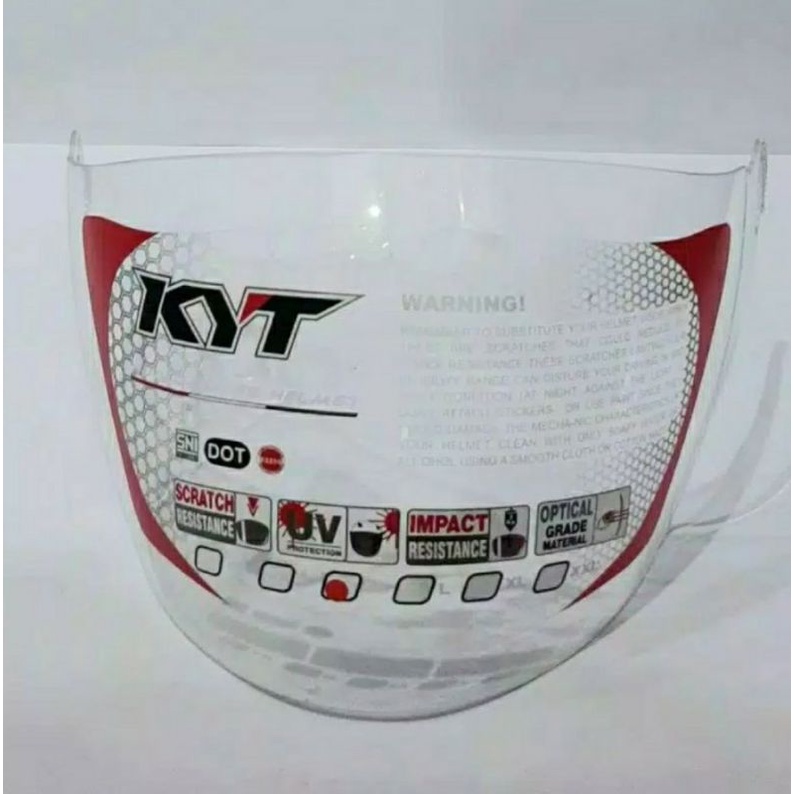 Kaca Helm Original KYT Vision 1 / 2 Vision / 2 Vista Bening
