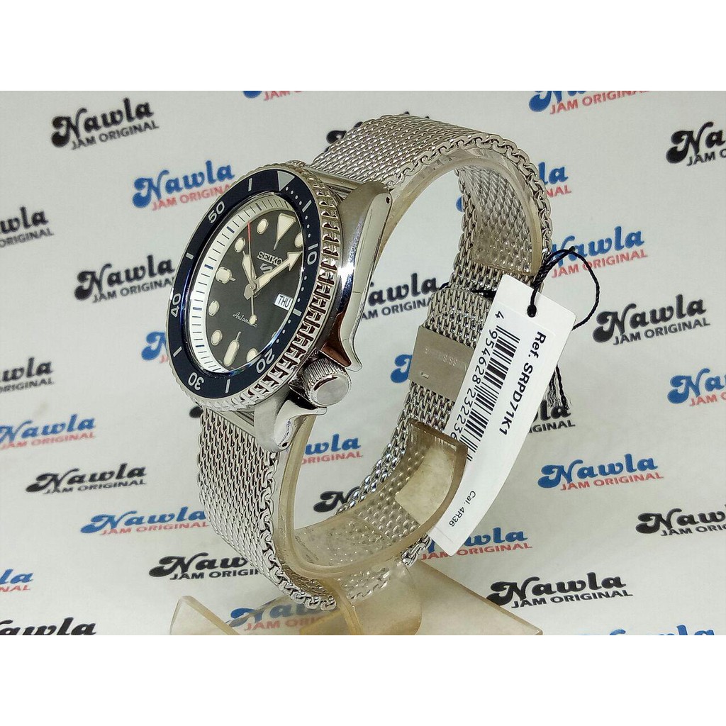 Seiko 5 Sports SRPD71K1 Automatic Mesh Strap - Jam Tangan Pria SRPD71