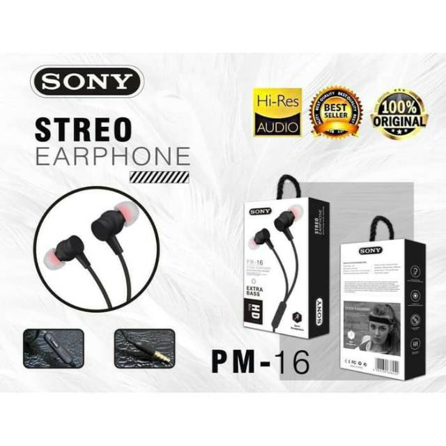 Earphone headset handsfree sony pm 16 Murah