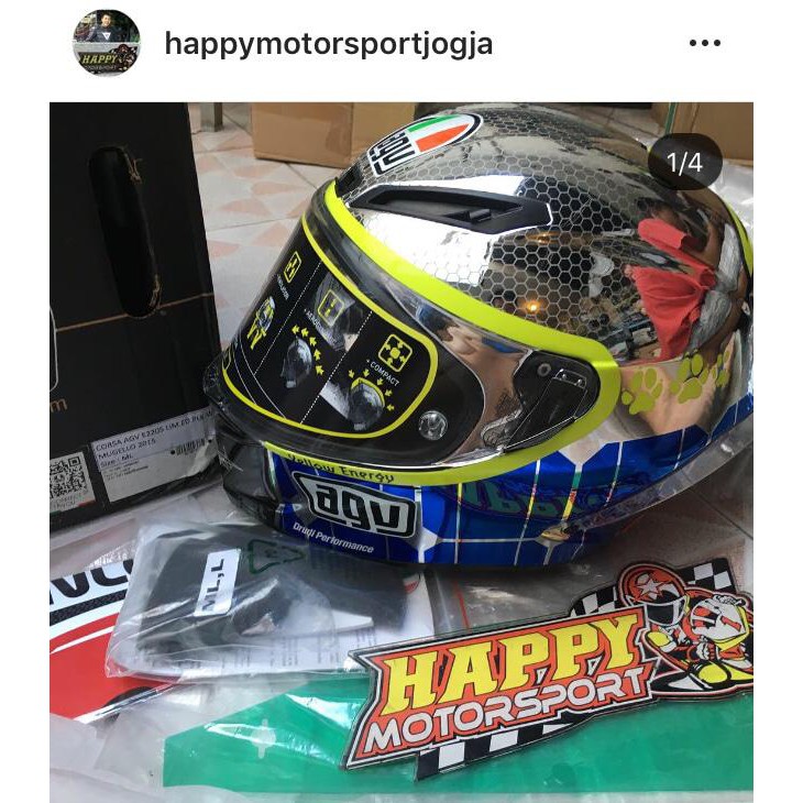 HELM AGV CORSA MUGELLO MIRROR 2015 LIMITED EDITION EUROFIT SIZEML 1367
