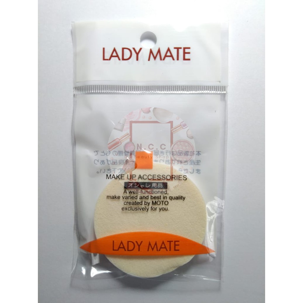 [MURAH] Lady Mate Spon Basah / Spon Bedak Putih (Segi atau Bulat) - Kualitas Bagus