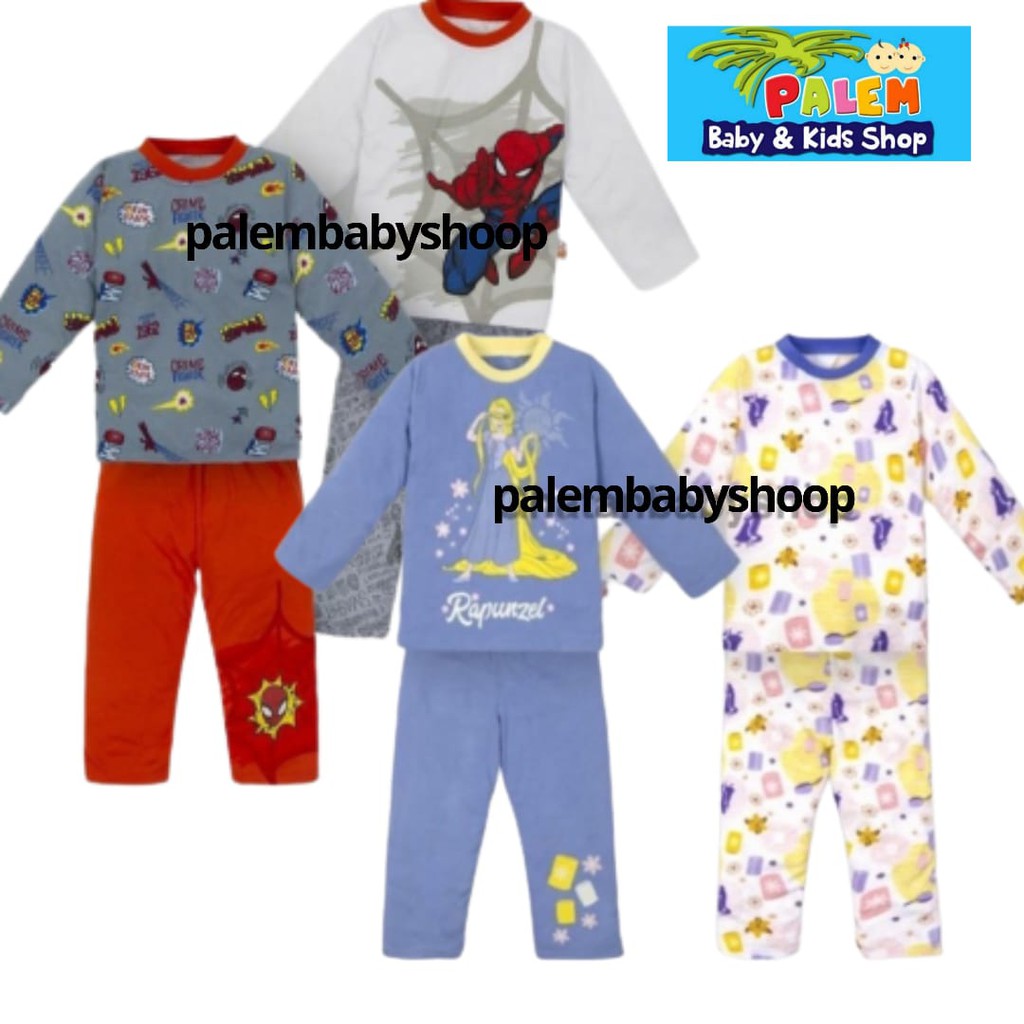 Piyama Velvet seri frozen Mix And Match - boy&amp;girl Isi 2 Setel size 2,3,4,5,6,7,8.9 tahun