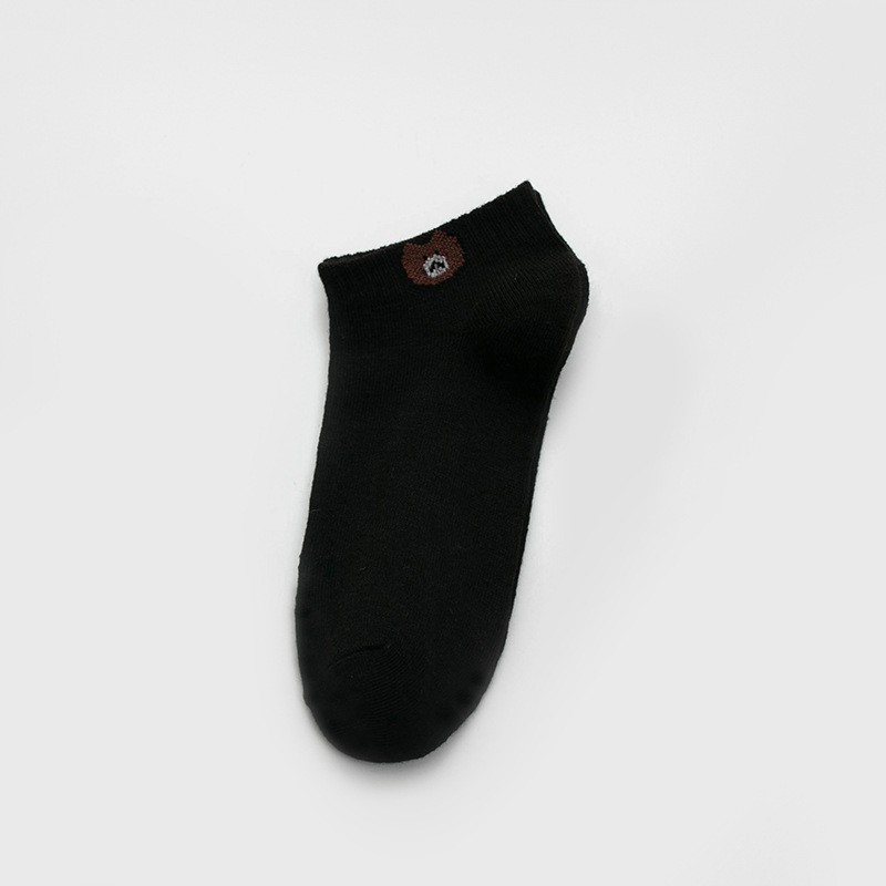 AliMaMa - KAOS KAKI BEAR - Kaus Kaki Perempuan Laki Laki Unisex Mata Kaki Ankle Sock Socks Murah Medan-HITAM