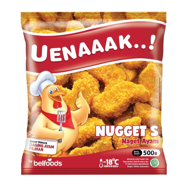 

Belfoods Chicken Nugget S 500gr / Naget Ayam / Nuget / Nuggets