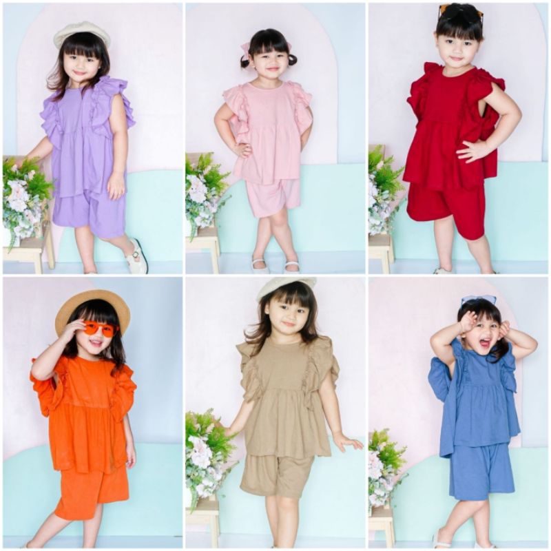 set anak bahan kaos 100% original mozza smilee 1-5th / oneset moza anak polos premium