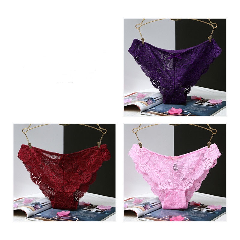 Wanita Celana Dalam Sexy Renda transparan Celana Dalam Brief Size M-XL 3C070