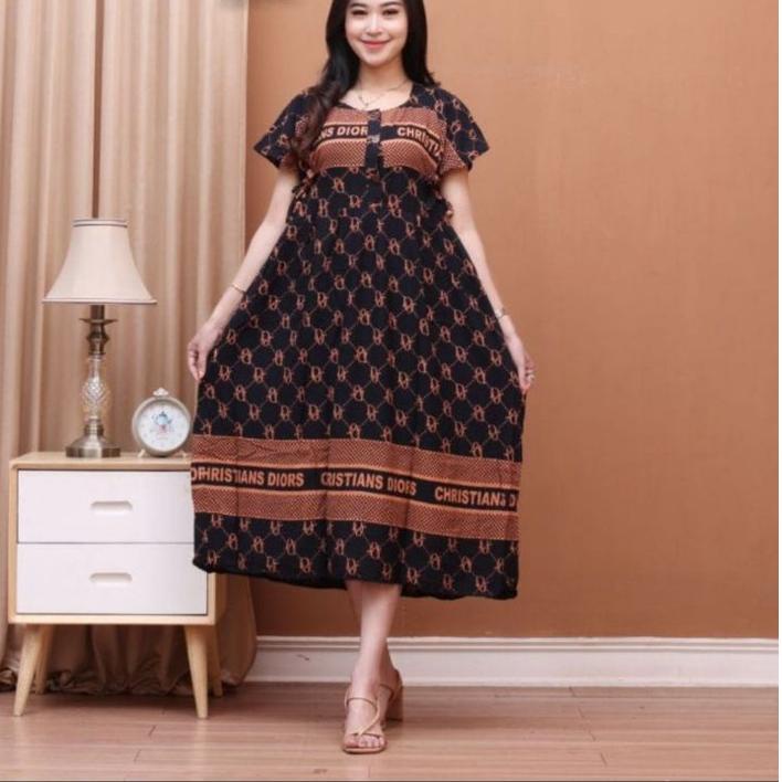 Lagi Tren.. DRESS CHRISTIAN DIOR RAYON ORI DRESS KEKINIAN/ DASTER DIOR