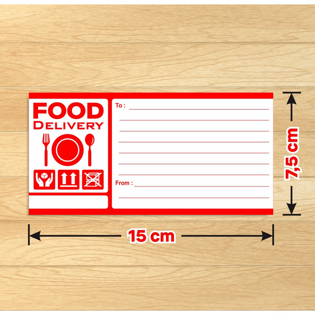 

Stiker Label Food Delivery Pengiriman Makanan Sticker Online Shop 15 X 7,5 Cm (1 Pack Isi 50 Pcs)