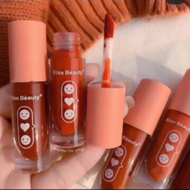 (CYBER) COD TERMURAH (Per Satuan) Kiss beauty silky velvet lipcream TERMURAH DAN TERLARIS