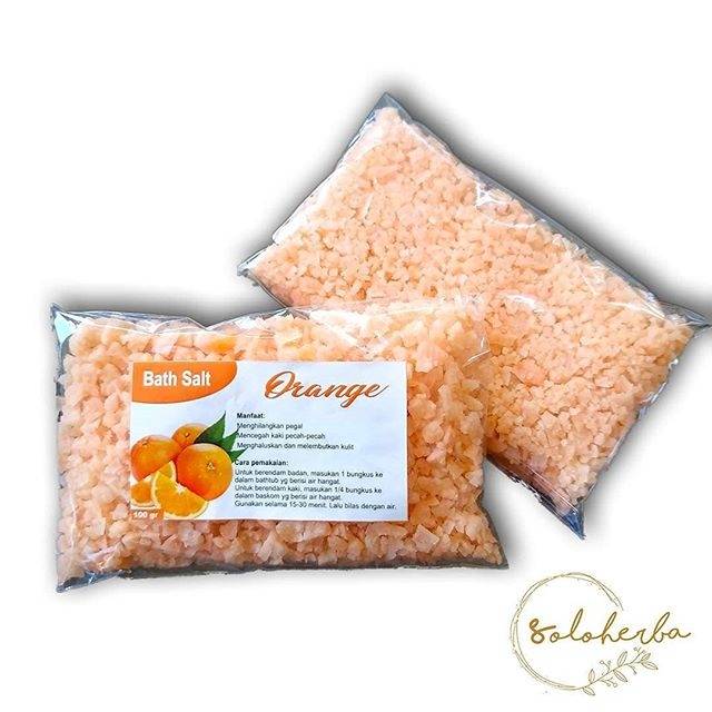 Bath Salt Orange with Vit E 100gr | Garam Kaki Mandi Spa