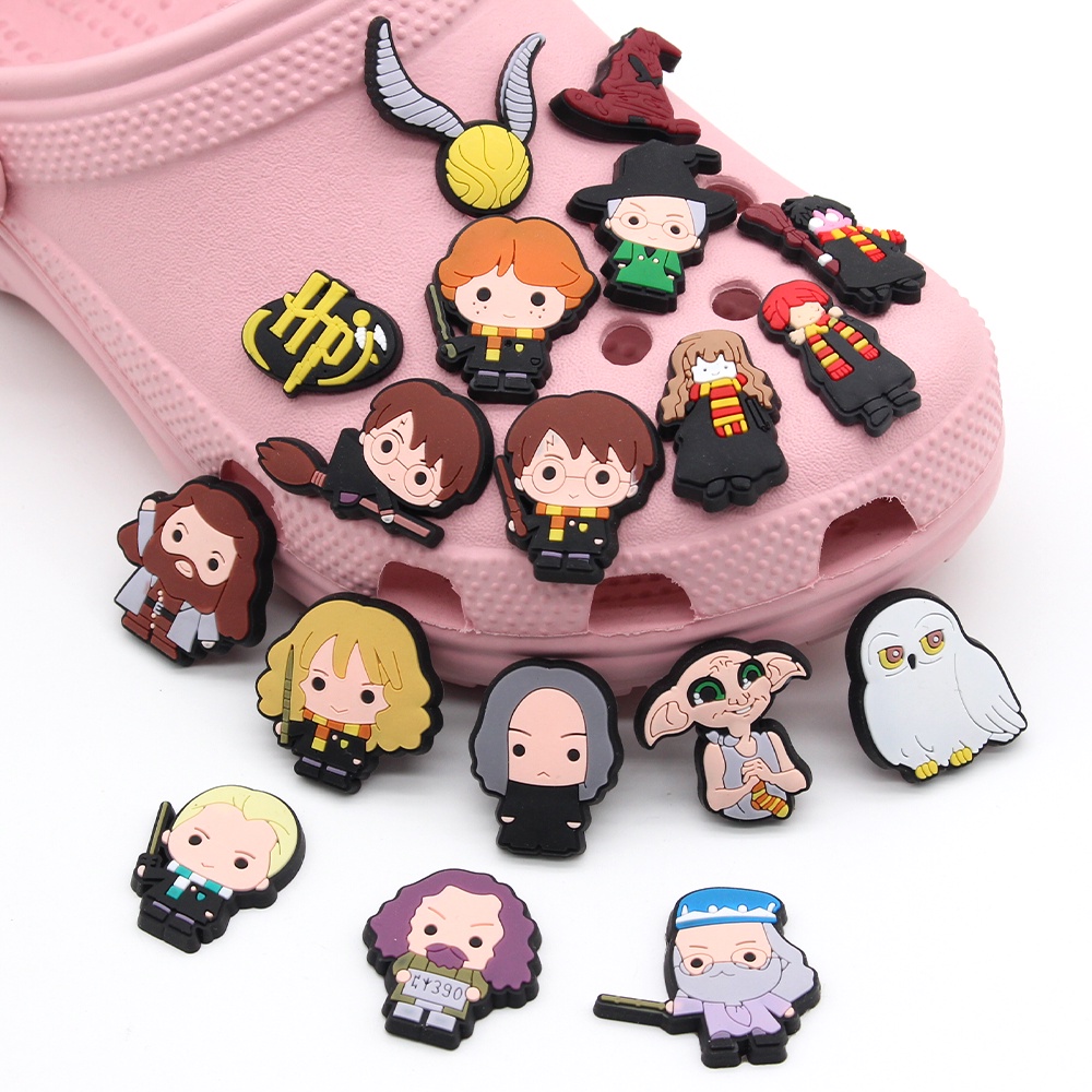 Harry Potter Crocs Pin kartun Shoe charms decorate Lubang Sepatu accessories sandal Gesper Jibbitz  DIY Dapat dilepas anak hadiah Natal