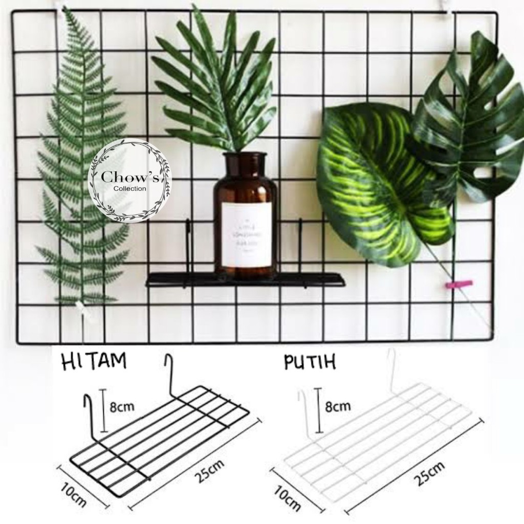  Rak  Gantung Hiasan  Tatakan Besi Hijang WireMess Grid 