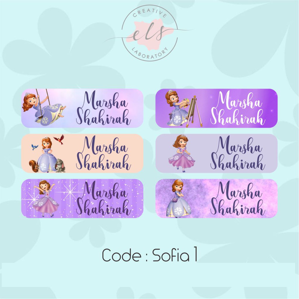 

stiker label nama custom waterproof anti air
