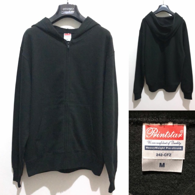 Jaket Printstar Hoodie Full Zipper Black Jacket Original Sweater Hitam