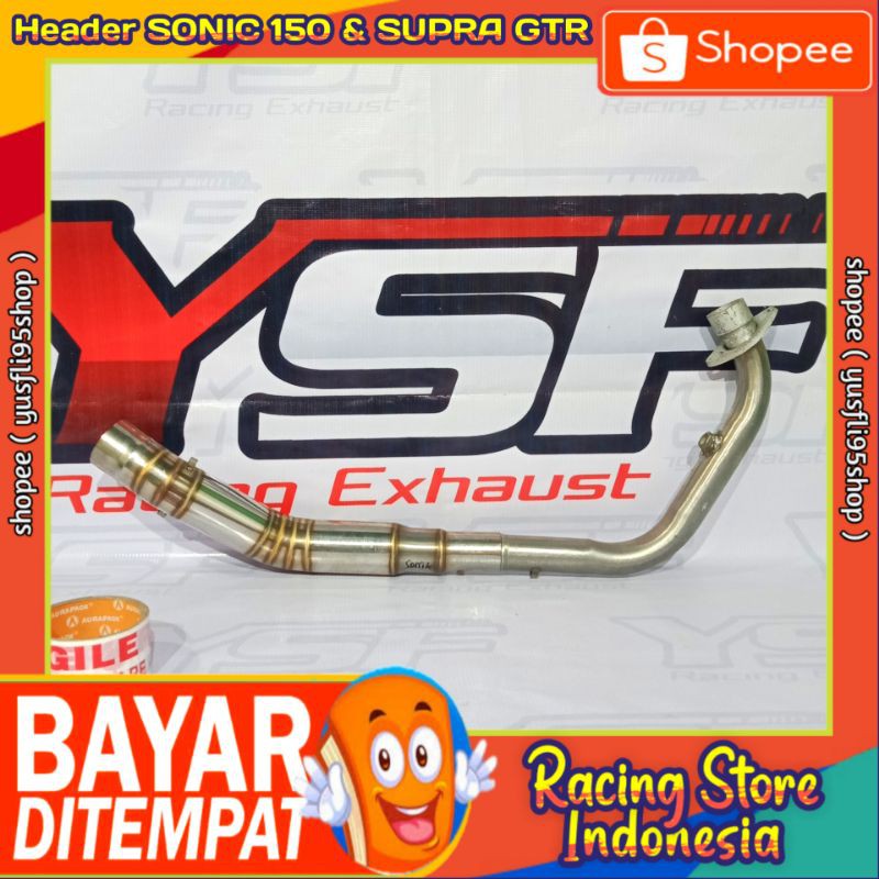 Pipa Racing SONIC 150 - Supra GTR Leher knalpot inlet 50MM