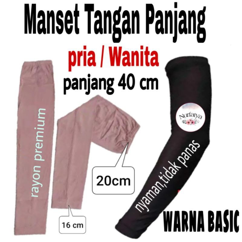 Manset Lengan Panjang Mangset Tangan Panjang Warna Basic