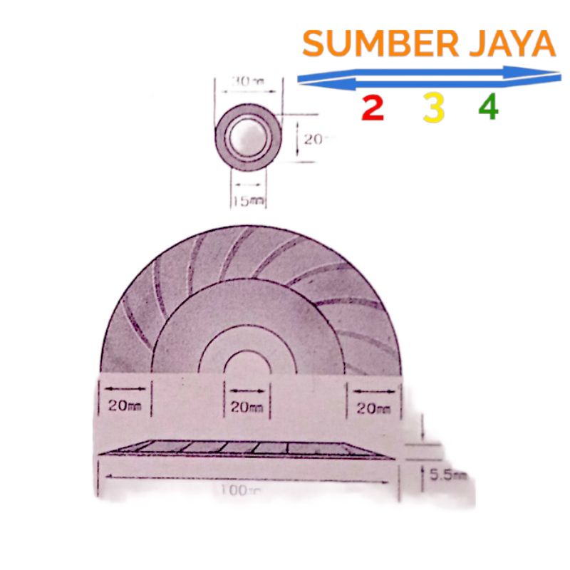 Mata Pisau Potong Gold Emas untuk Keramik Batu Granit Marmer Akik 4 inch Gerinda Diamond Wheel