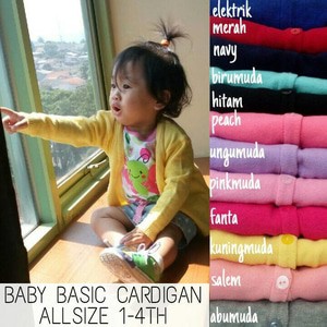 ZAHRA BABY BASIC CARDIGAN  | BAJU CARDIGAN RAJUT ANAK PEREMPUAN 2-4 TAHUN