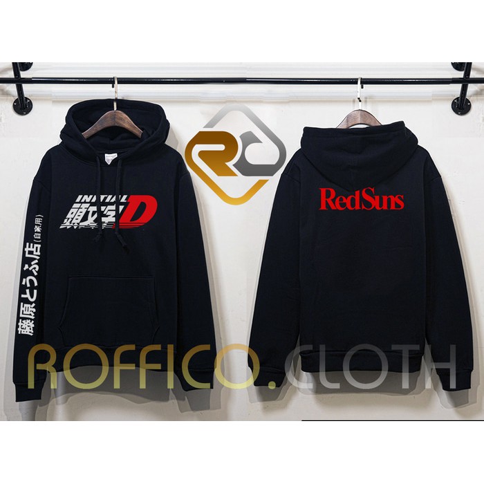 Jaket Hoodie AE86 Initial D 2 Red Suns 02 - Roffico Cloth