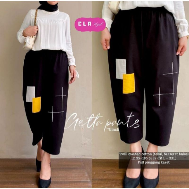 Getta Pants Katun Twill Import / Celana panjang premium wanita