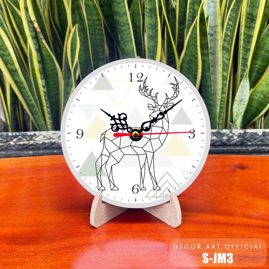 Decor Art Jam Meja Wood Dekorasi Kamar Ruang kantor Motif Gunung Abstrak Unik Aesthetic - SJM 1-SJM-3