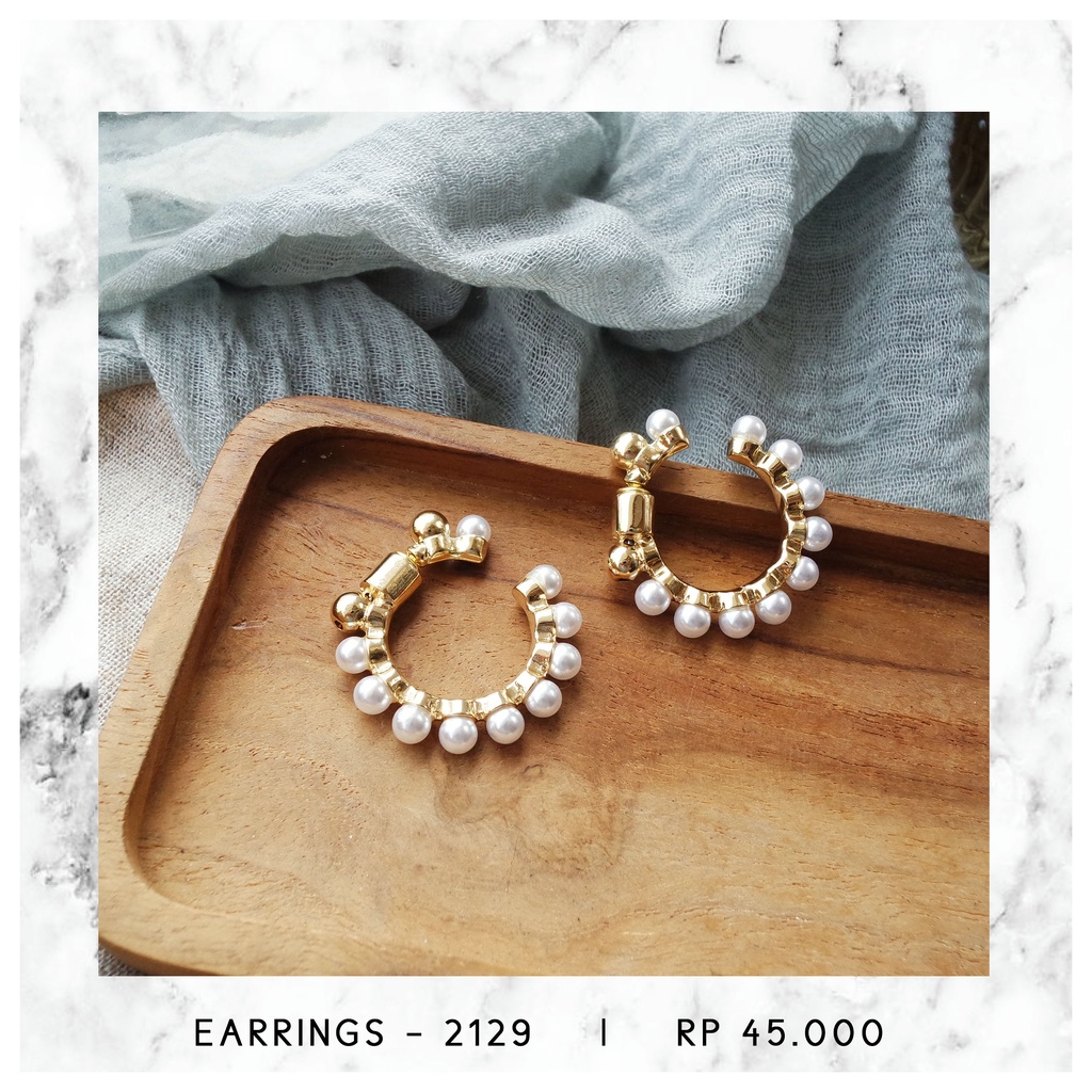 ANTING HOOPS MUTIARA  - 2129