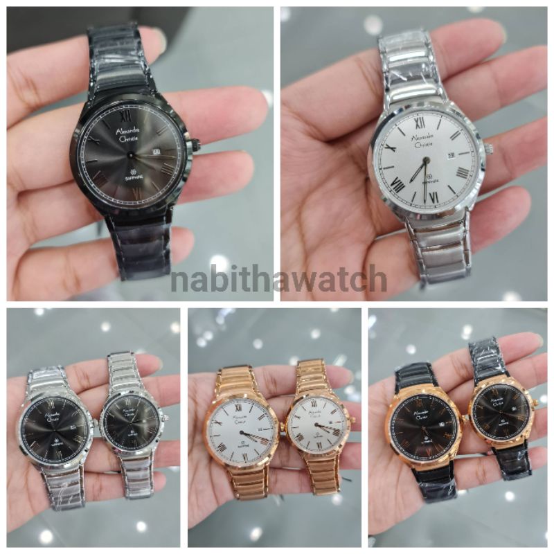 Jam Tangan Couple Alexandre Christie Shapire AC8561 New 8561 Original Garansi Resmi