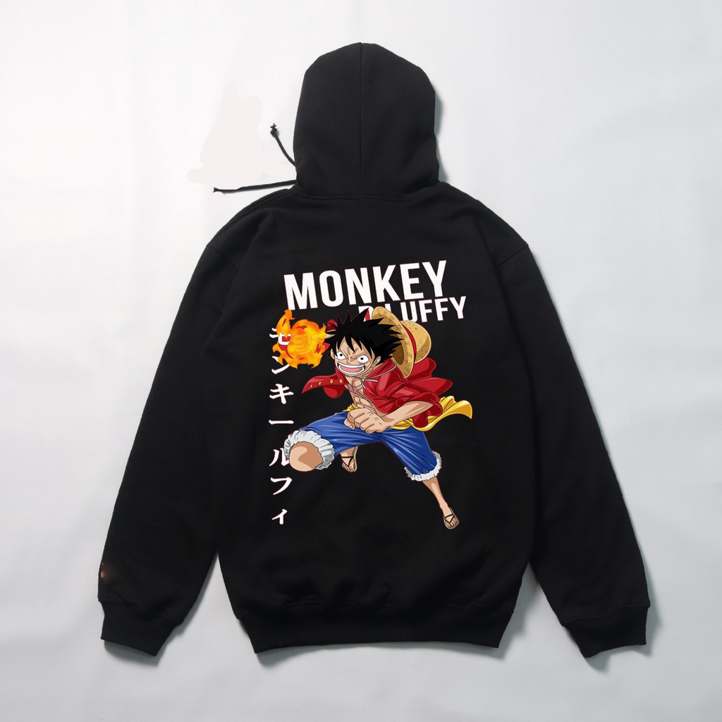 Jaket hoodie animasi one piece monkey - Hoodie anime one piece - Jaket one piece