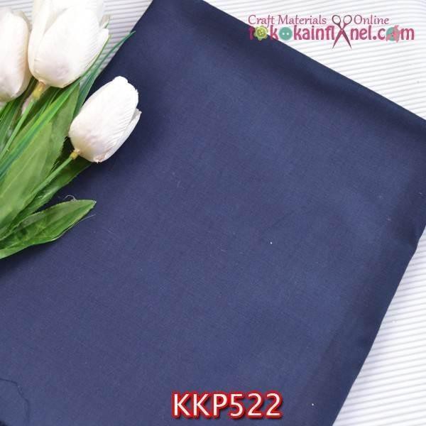 Cotton | Kkp522 Uk. 1M X 150Cm Kain Katun Jepang Polos Warna Biru Navy Terbaru Ready Stock