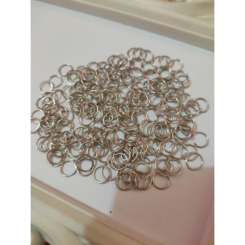 (25 gram) Ring nikel/Jump Ring 5m 6m 8m 10m