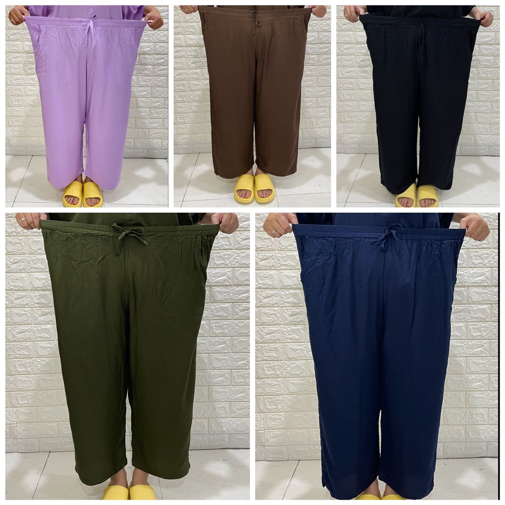 CELANA PANJANG SANTAI KULOT WANITA JUMBO XXXXL RAYON TWILL PREMIUM