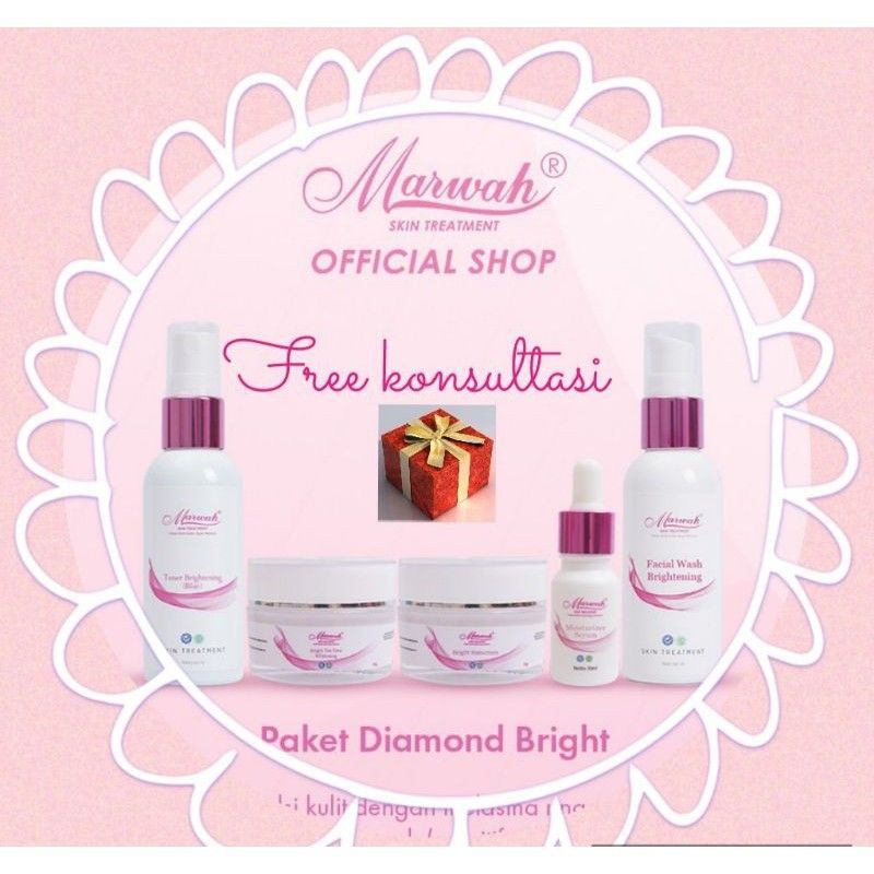 Marwah Skincare Perawatan Wajah Glowing Normal Sensitif Marwah Paket