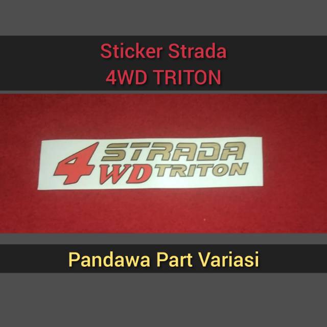 Sticker stiker 4WD Strada Triton