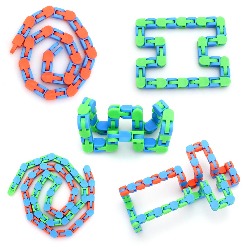 [ Colorful folding chain decompression toys For  children baby ]