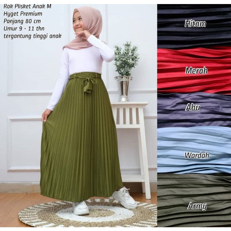 rok A rok plisket anak/rok plisket anak premium/rok plisket anak perempuan