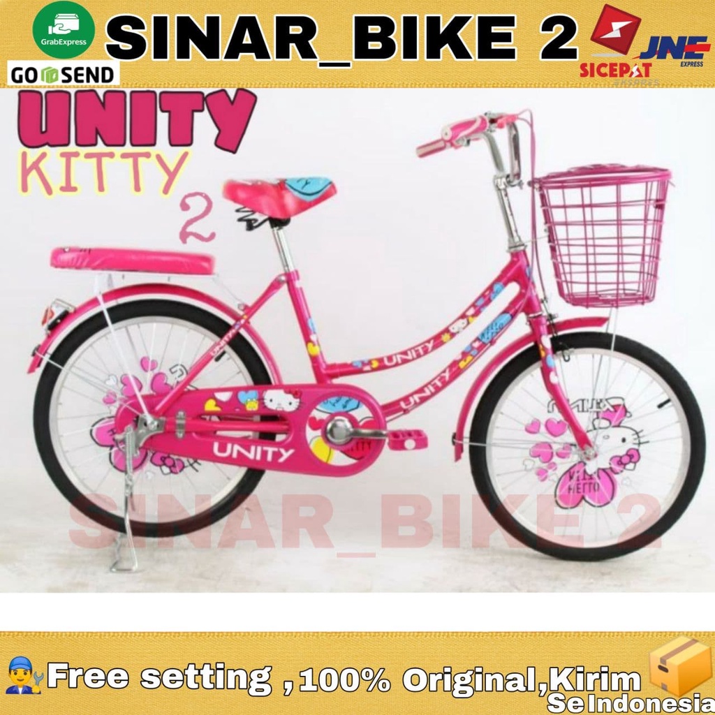 Sepeda Mini Keranjang UNITY HELLO KITTY Ukuran 20Inch